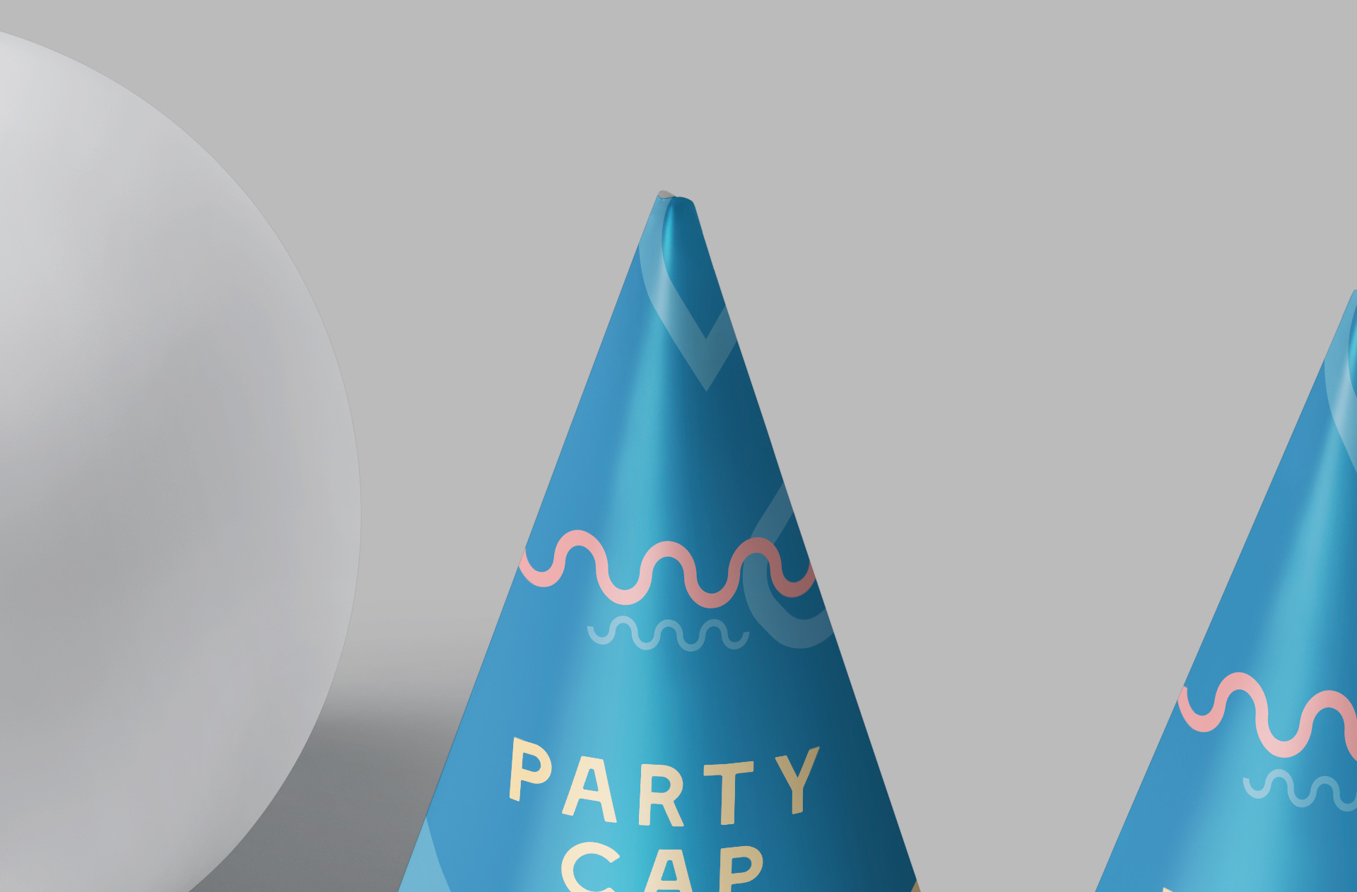 modern party hat mock-up