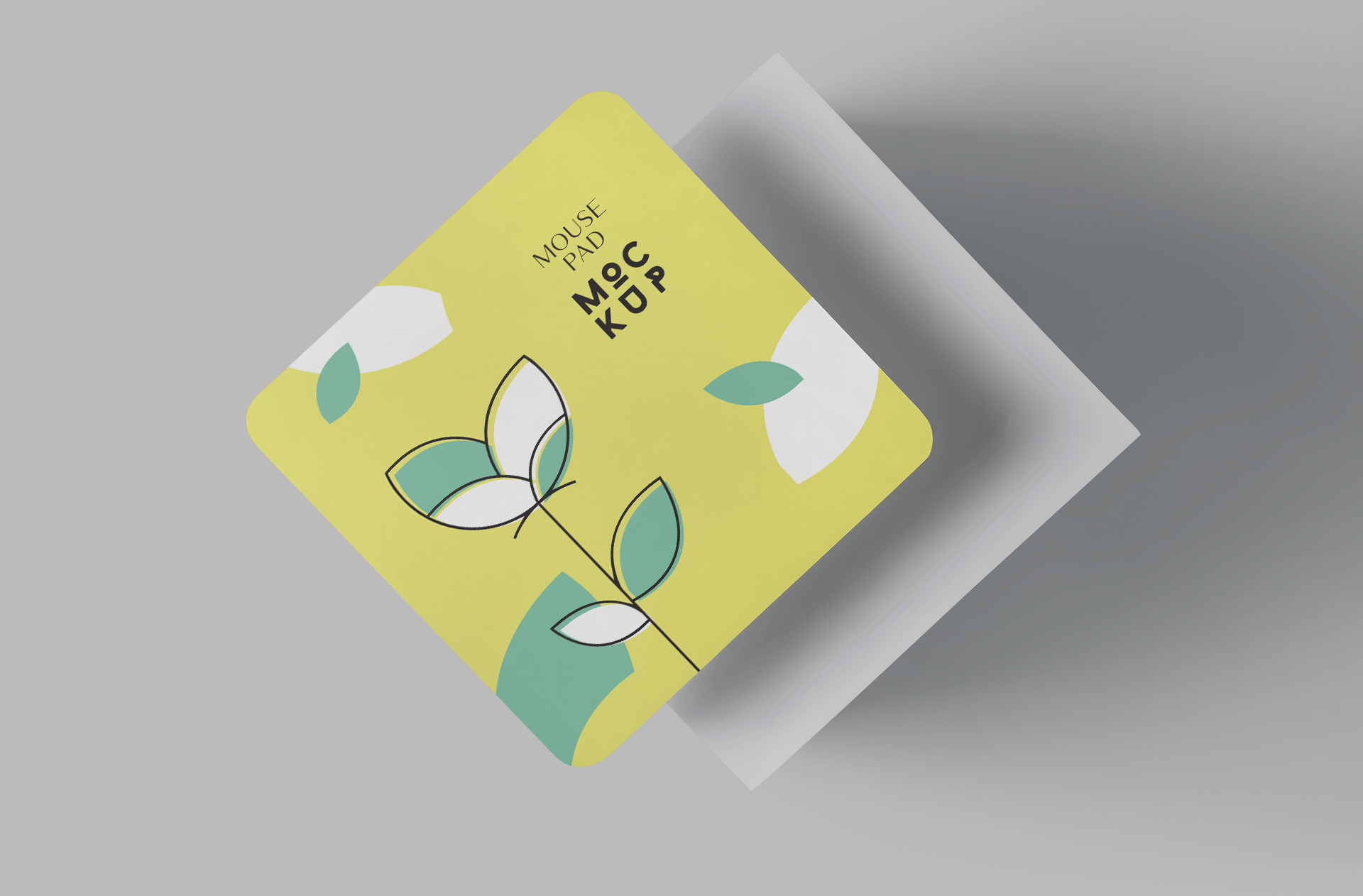 Square Mouse Pad Mockup with Minimalist Design