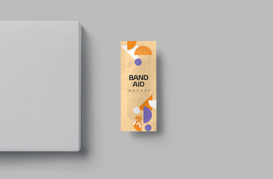 Customizable Band-Aid Mockup for Packaging Design