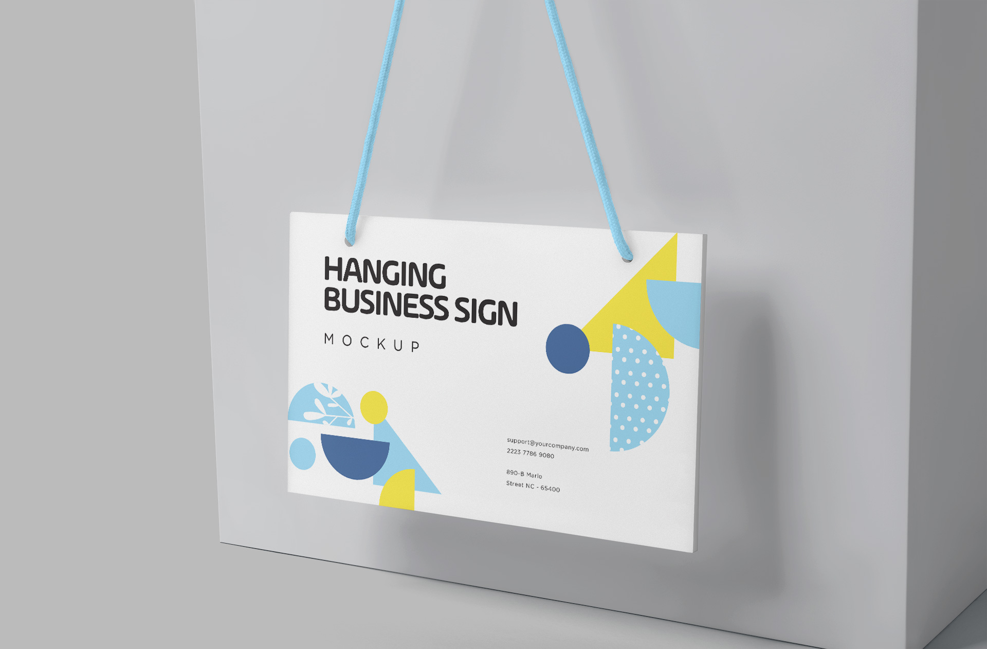 Hanging Business Sign Mockup for Branding