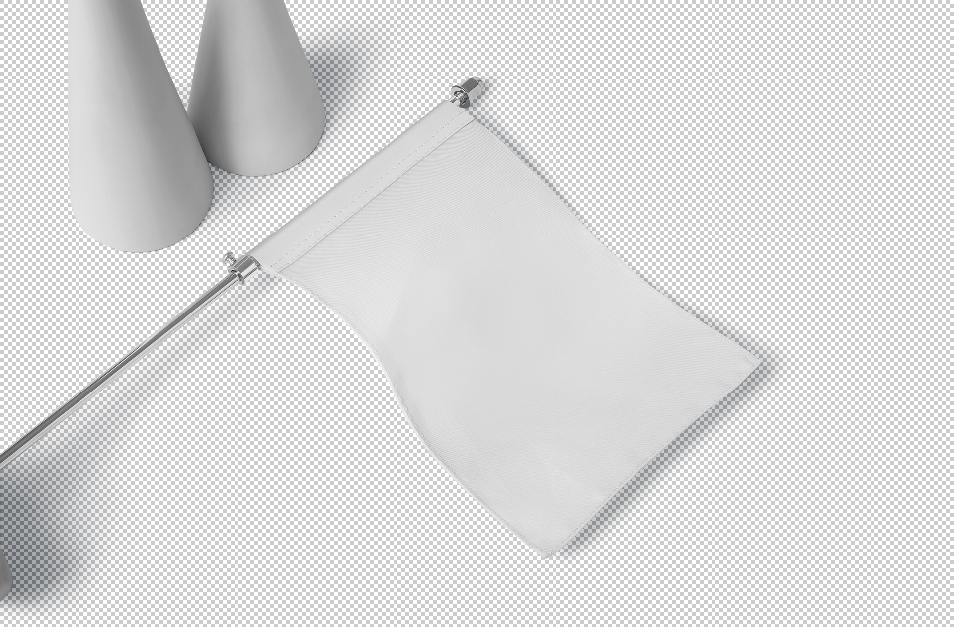 elegant desk flag mock-up