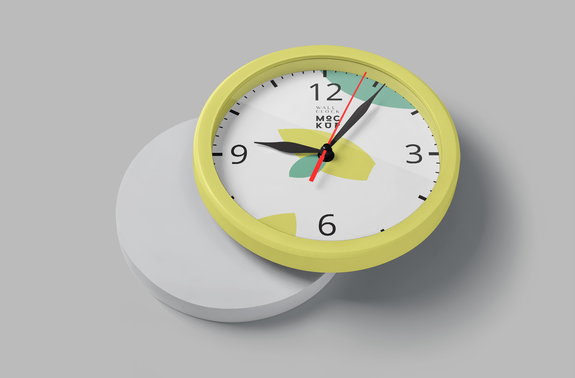 Round Wall Clock Mockup Elegant Design