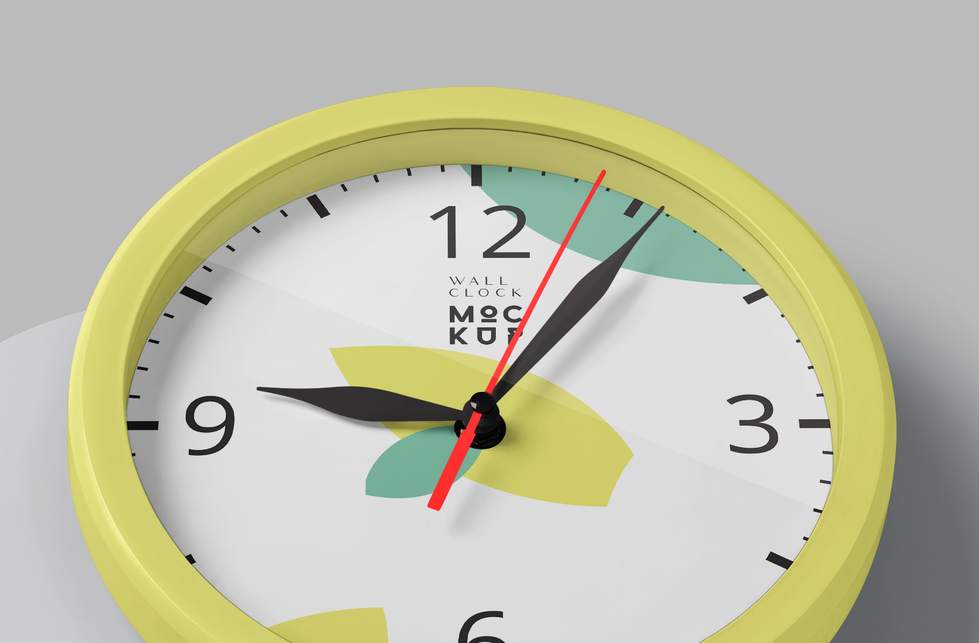 Round Wall Clock Mockup Elegant Design