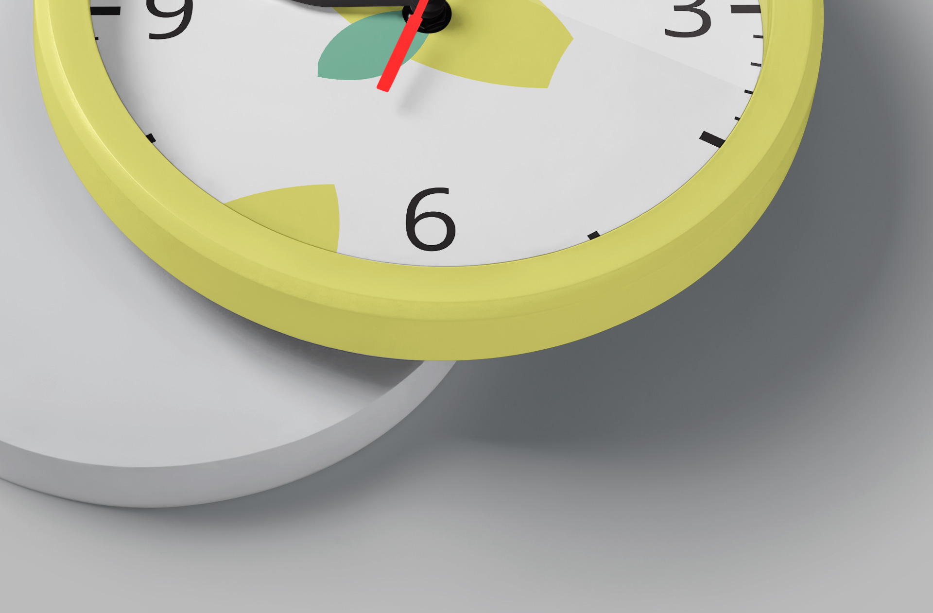 Round Wall Clock Mockup Elegant Design