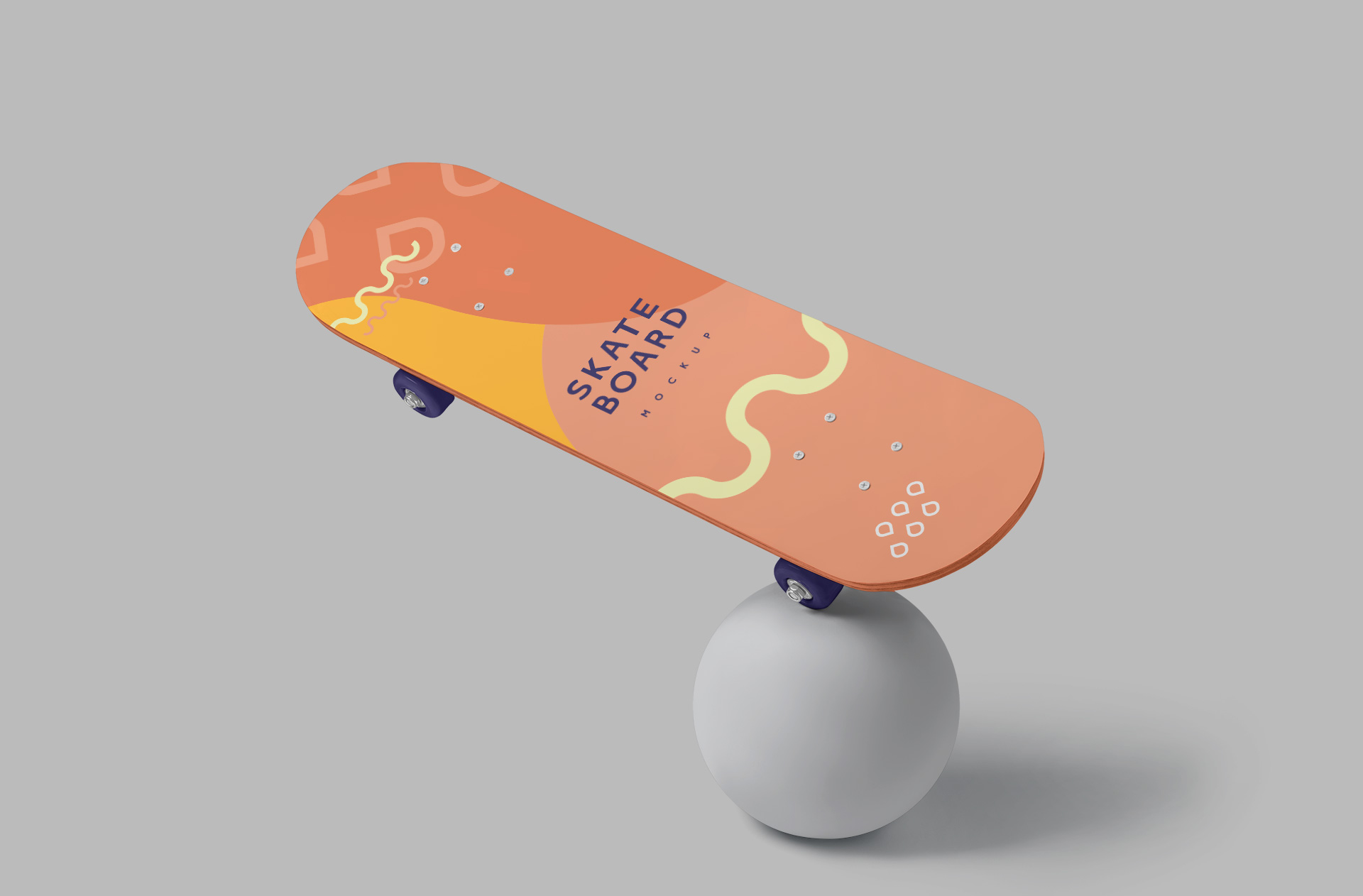 Realistic Skateboard Mockup High-Quality PSD