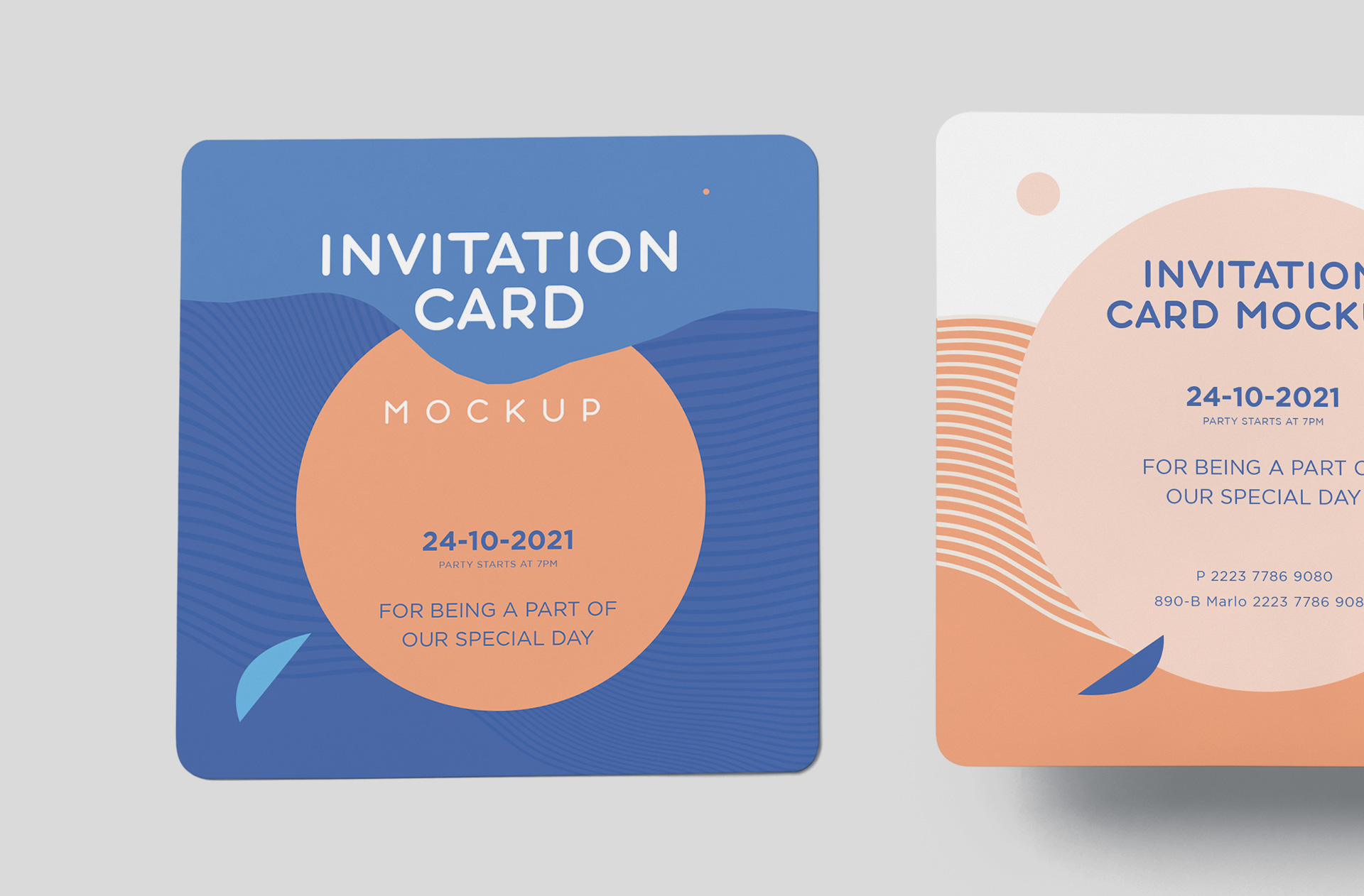 celebration invite PSD