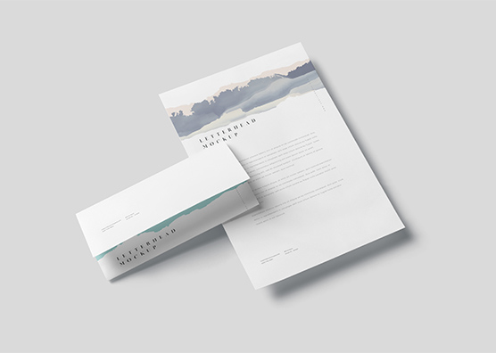 Letterhead Mockup with Envelope – Elegant Design