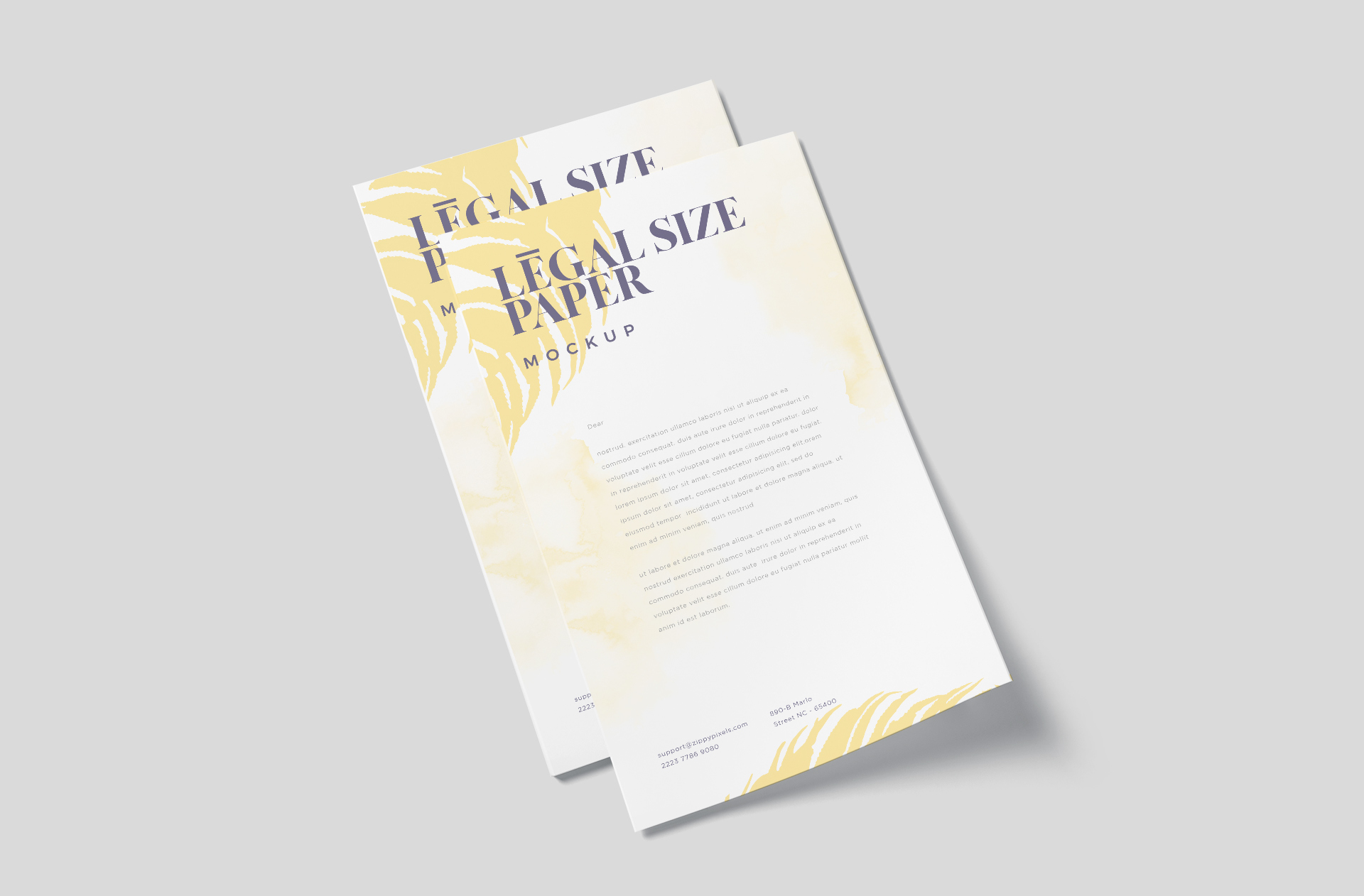 Legal Size Paper Mockup – High-Resolution PSD