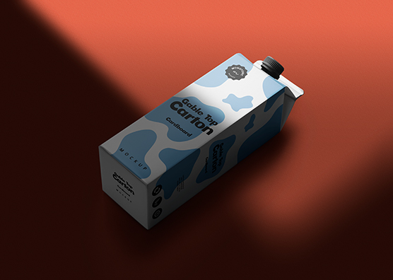 Minimalist Gable Top Carton Mockup with Stylish Lighting