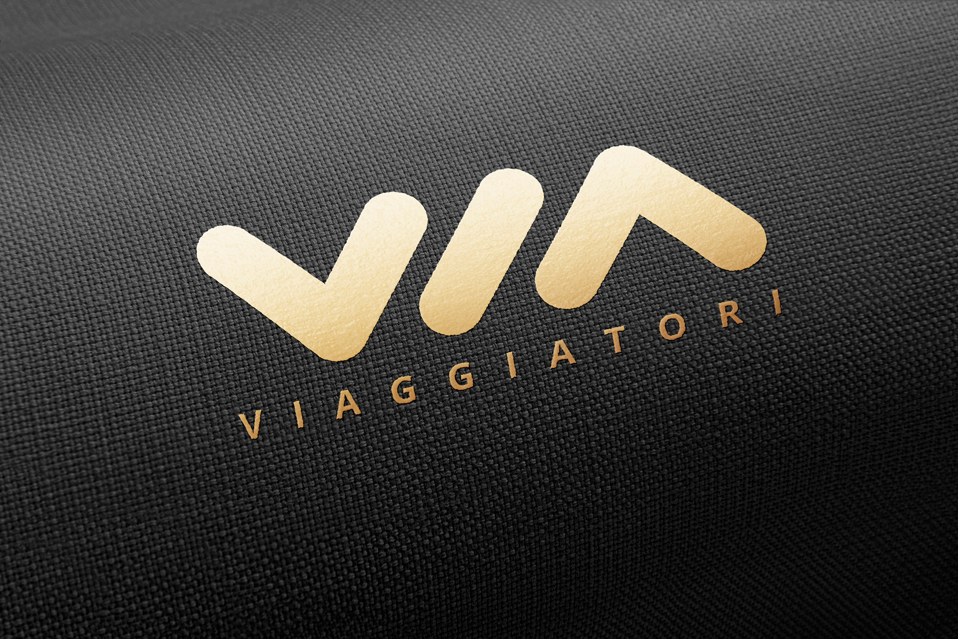 Gold Foil Logo Mockup on Fabric Texture