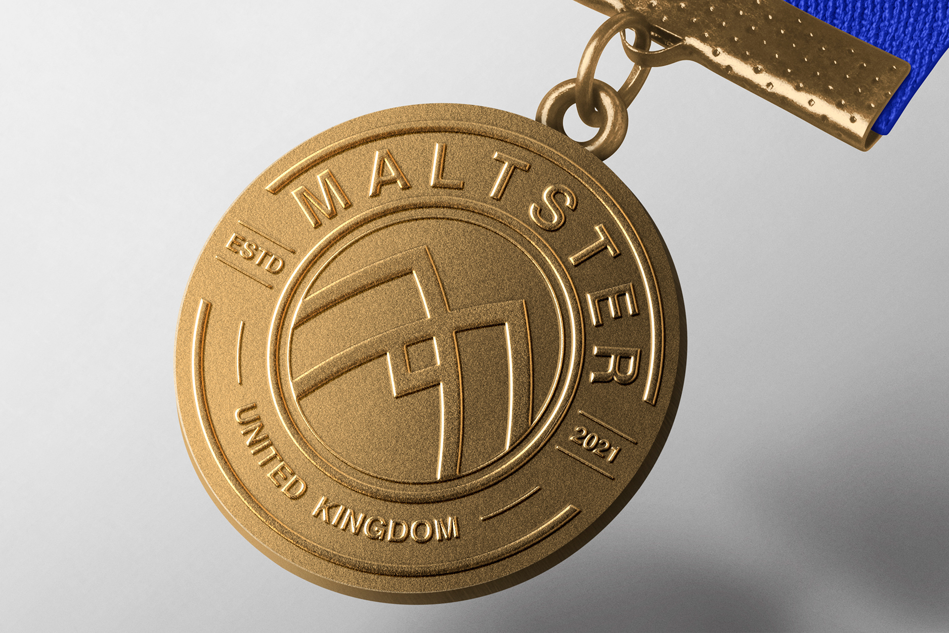 Gold Medal Logo Mockup – Realistic Award Design