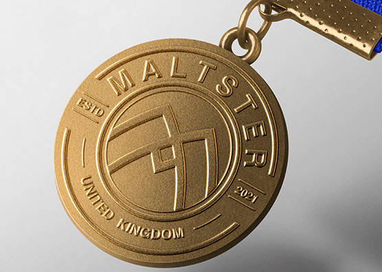 Gold Medal Logo Mockup – Realistic Award Design