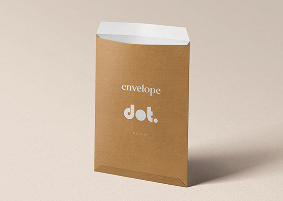 Standing Open Kraft C5 Envelope mockup