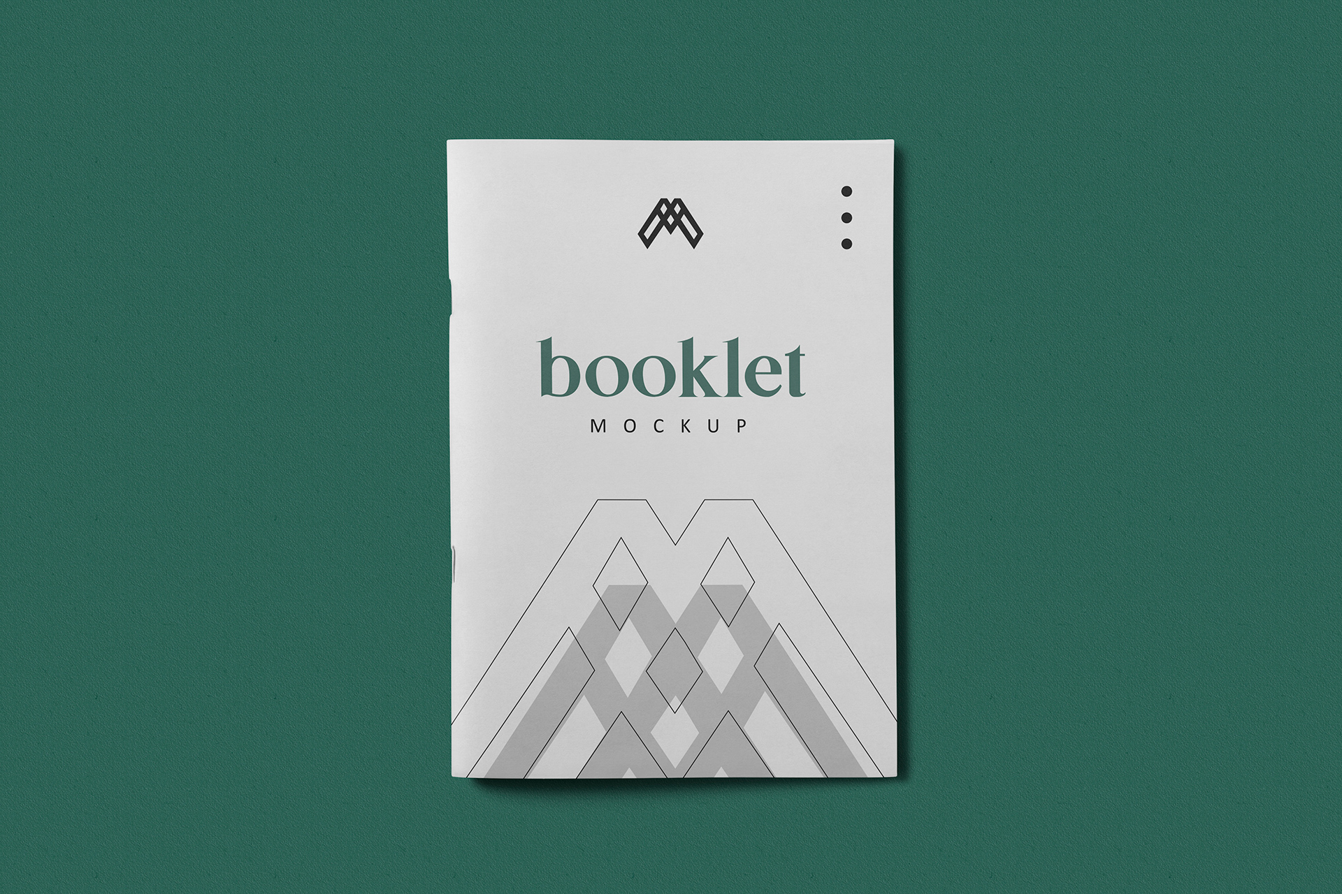 Minimal A5 Booklet Cover Mockup