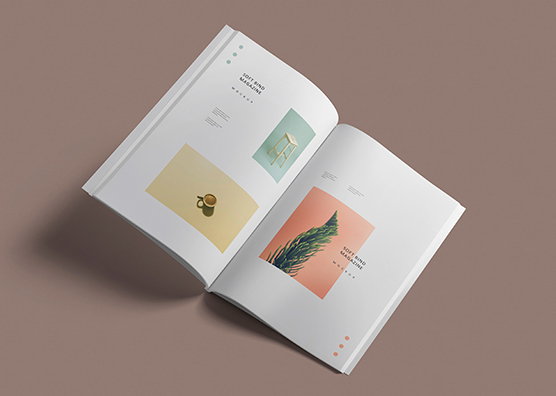 Top View Open Magazine mockup