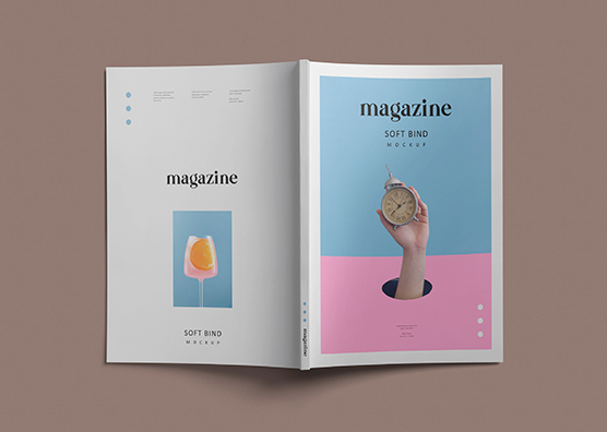 Front and Back Cover Magazine Mockup