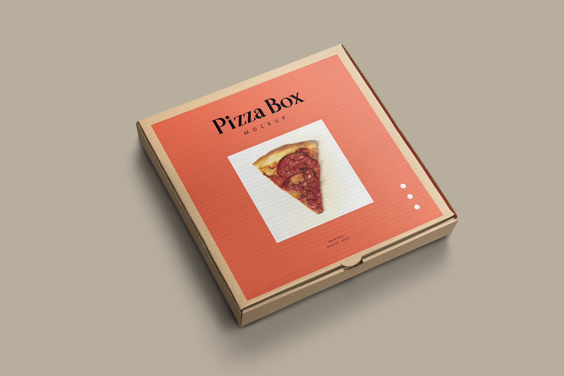 Top Facing Pizza Box mockup