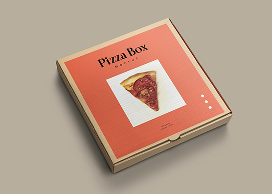 Top Facing Pizza Box mockup