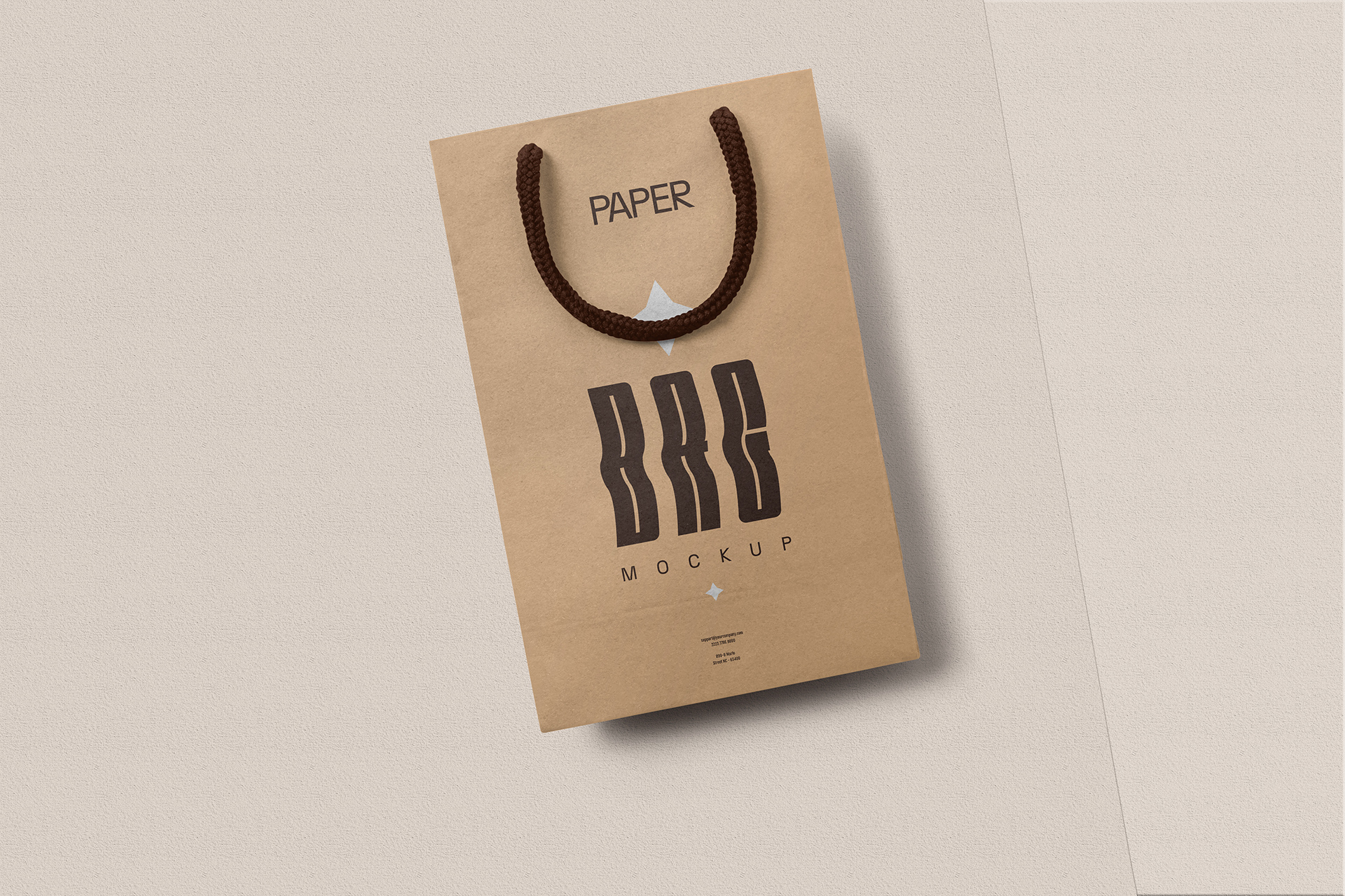 Top View Paper Bag Mockup