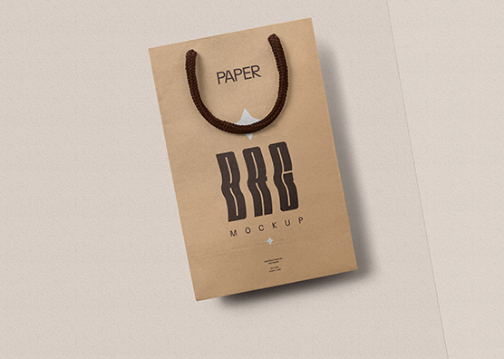 Top View Paper Bag Mockup