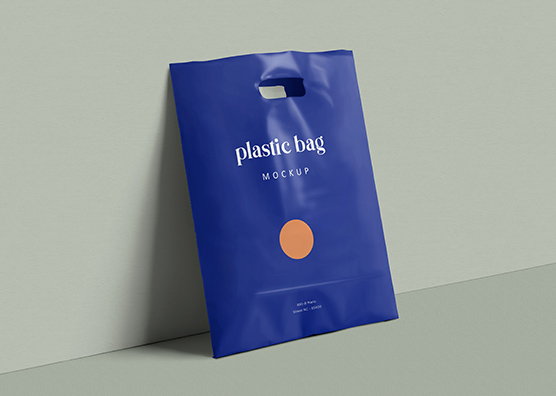 Standing Plastic Pouch Bag Mockup