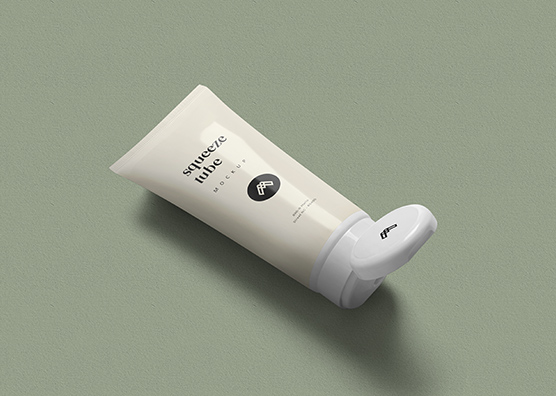 Open Flip-Cap Squeeze Tube Mockup