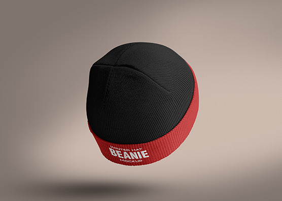 Back View Beanie Hat Mockup Display