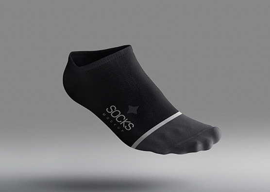 Ankle Socks Mockup with Side Branding View
