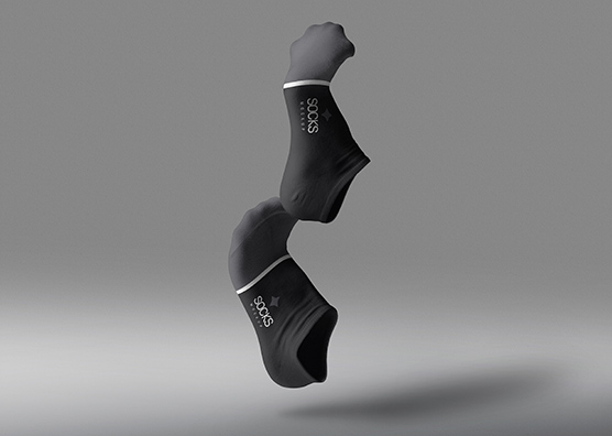 Twisted Socks Mockup Floating Motion