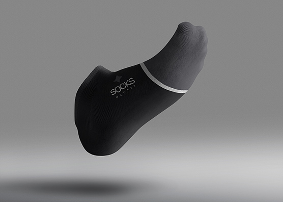 Bottom View Floating Socks Mockup