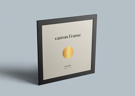 Perspective Canvas Frame Mockup Standing View