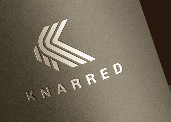 Silver Foil Logo Mockup on Olive Paper Texture
