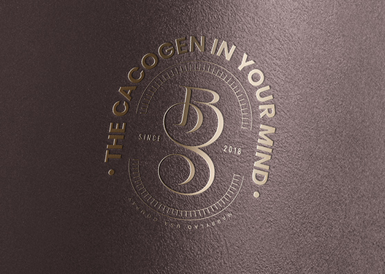 Gold Foil Logo Mockup on Dark Textured Paper
