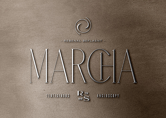 Luxury Metallic Logo Mockup on Leather Texture