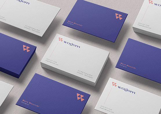 Professional Grid Business Card mockup