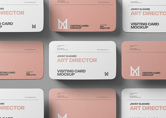 Minimalist Visiting Card Mockup PSD Template