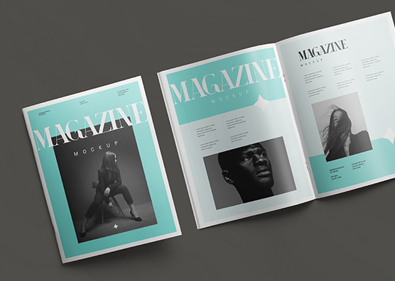 Modern Editorial Magazine Mockup PSD