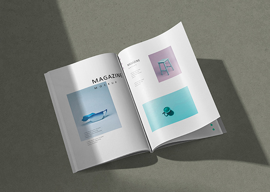 Open Editorial Magazine Spread Mockup