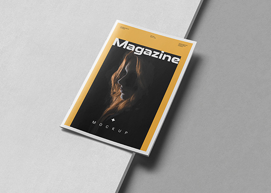 High-Contrast A4 Magazine Cover Mockup