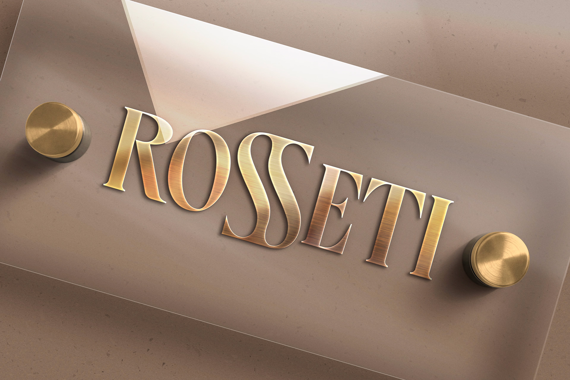 Elegant Gold Logo Mockup on Frosted Glass Plate