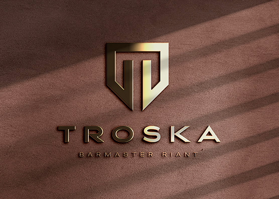 Gold Logo Mockup on Soft Brown Surface