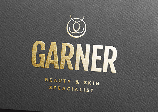 Gold Foil Logo Mockup for Beauty Brand Design