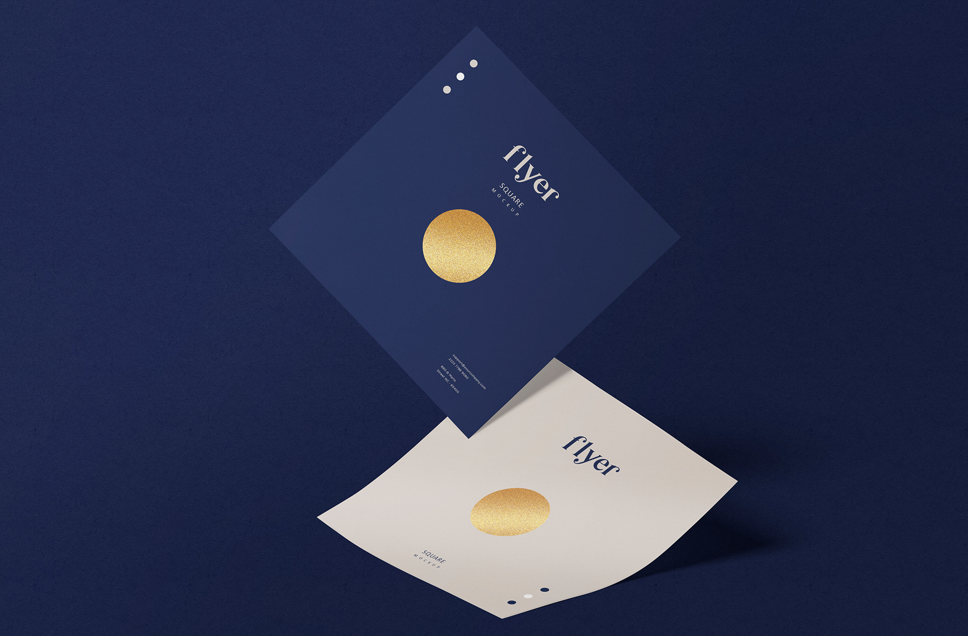 Floating Square Flyer Mockup – High-Quality PSD