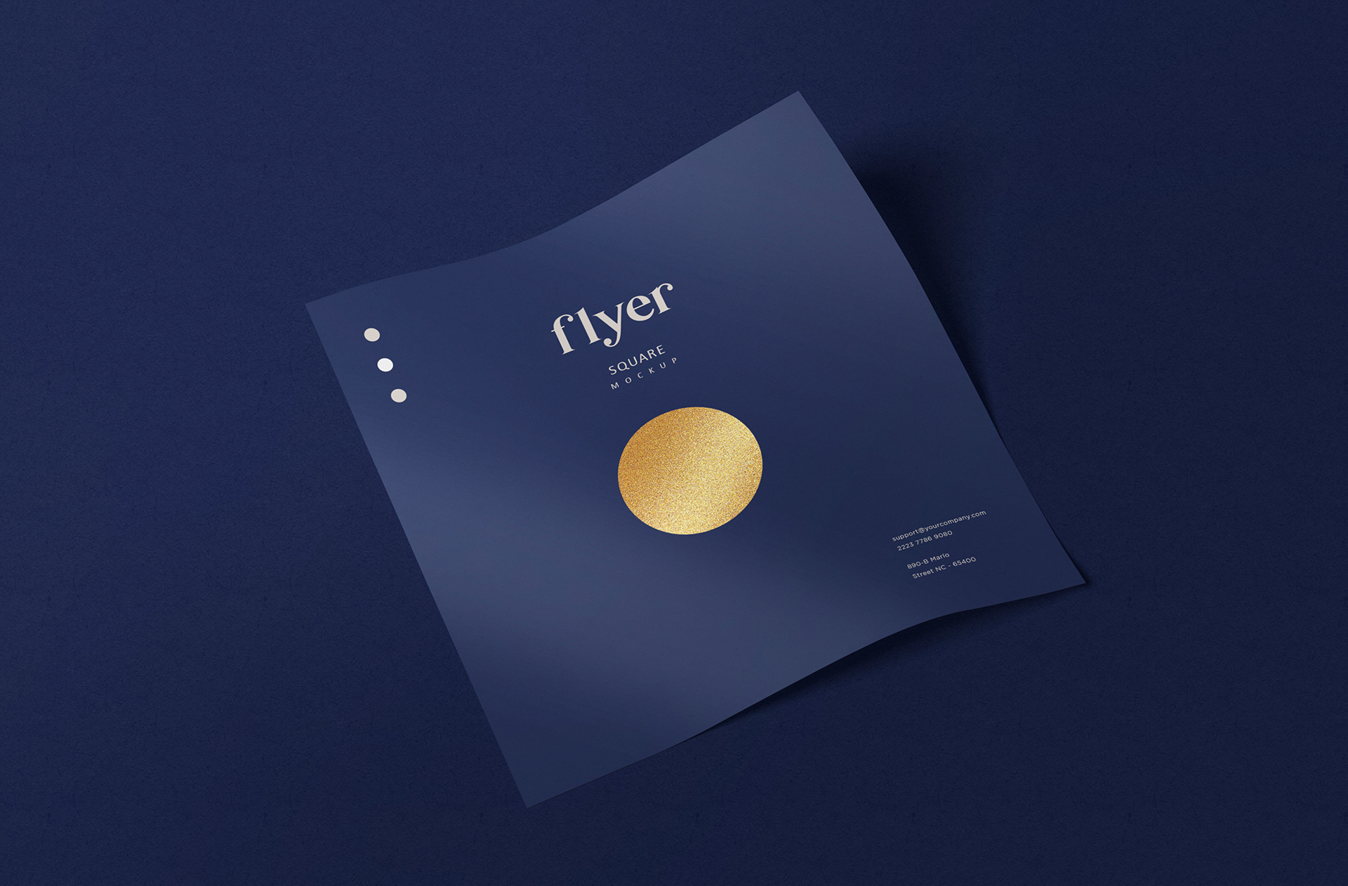 Curved Flyer Mockup – Realistic Print Advertising