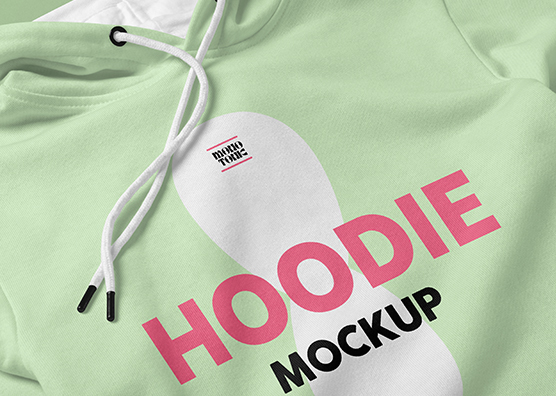 Close-Up Pullover Hoodie Mockup
