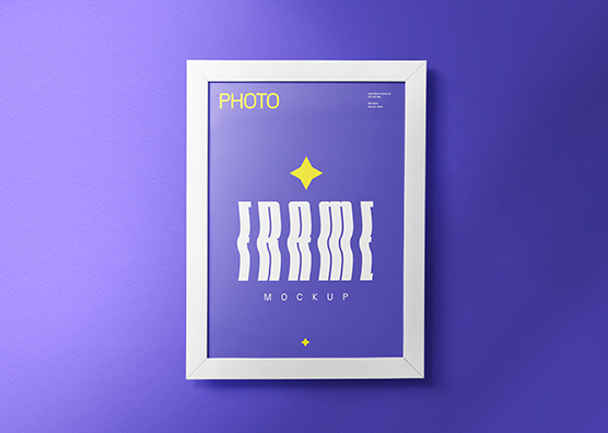 Front View Photo Frame Mockup