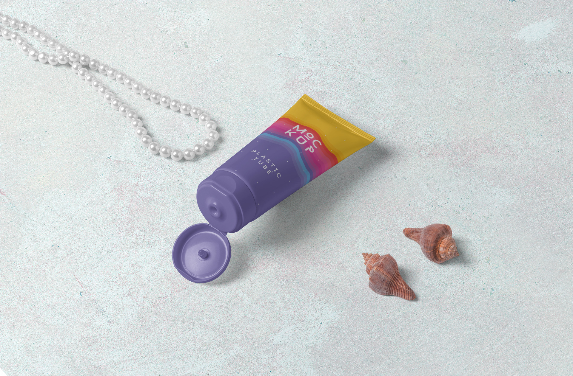 Open Plastic Tube Mockup – Editable Beauty Packaging