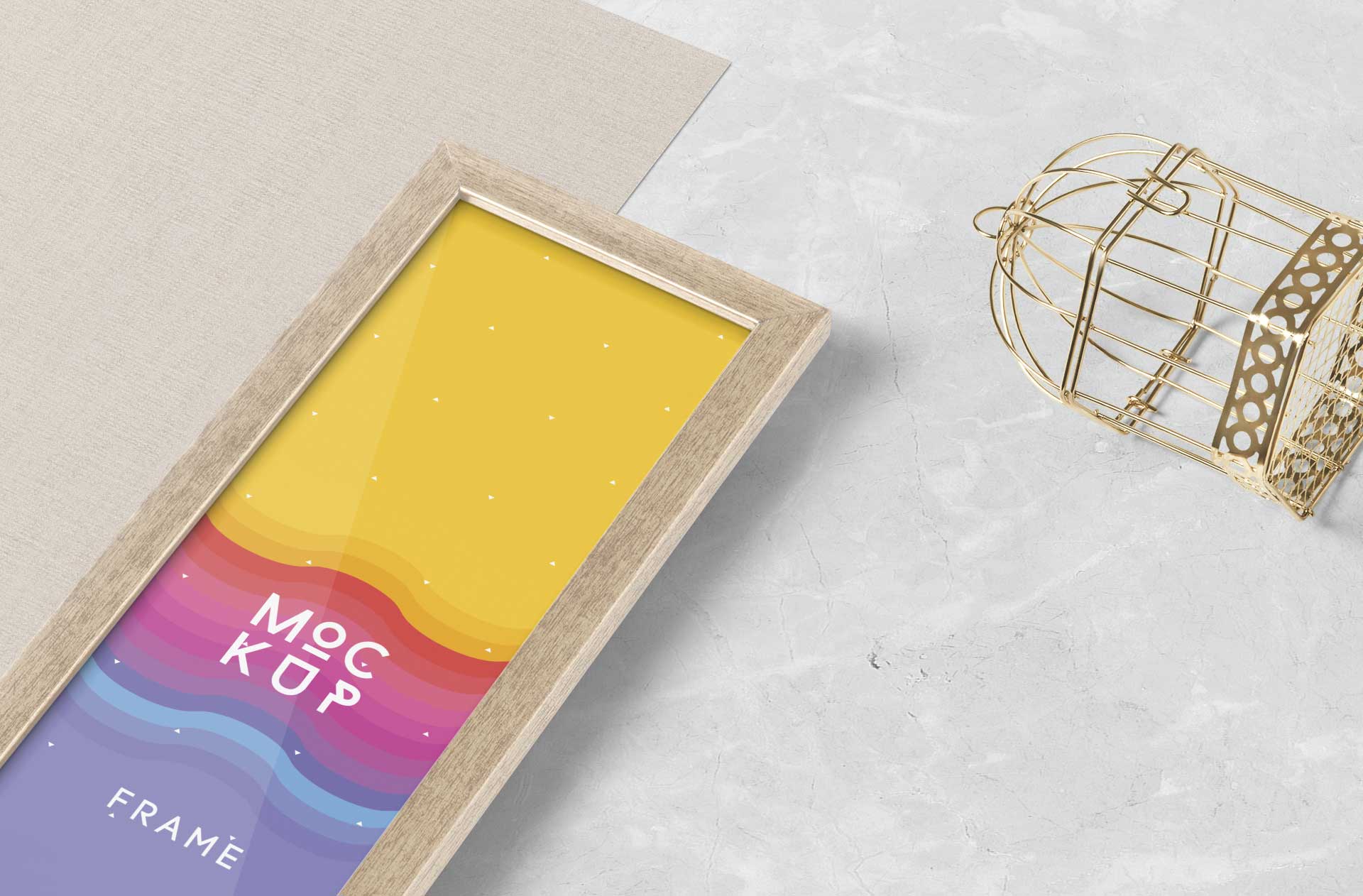 angled frame mock-up