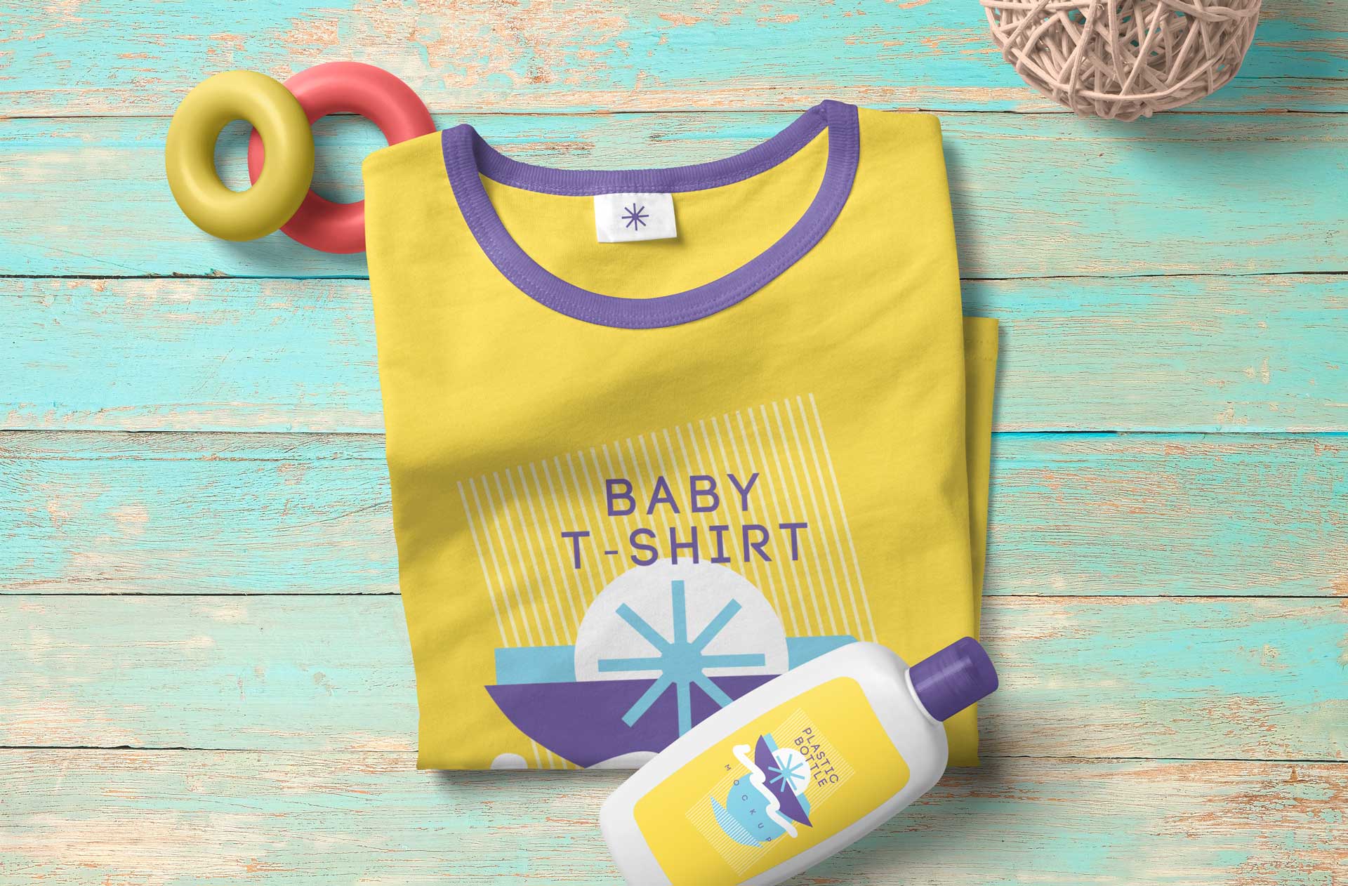Baby T-Shirt Mockup – Folded View