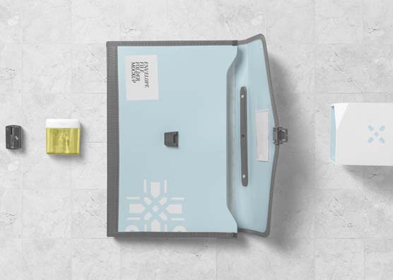 Envelope File Folder Mockup – Top View